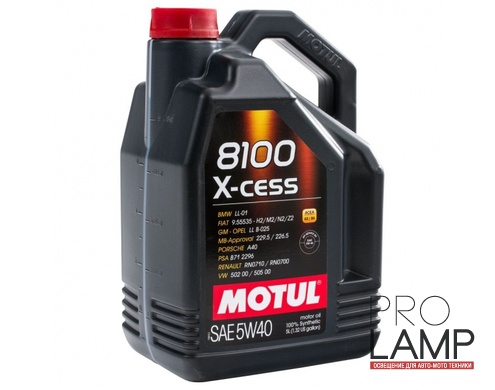 MOTUL 8100 X-cess gen2 5w-40 - 5 л.