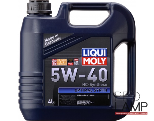 LIQUI MOLY Optimal Synth 5W-40 — НС-синтетическое моторное масло 4 л.
